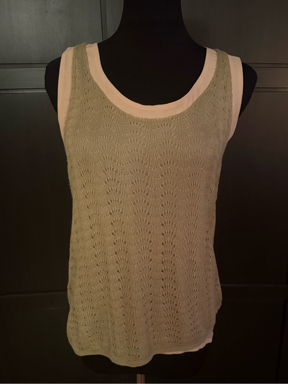 Stella McCartney cashmere blend open knit sweater tank
